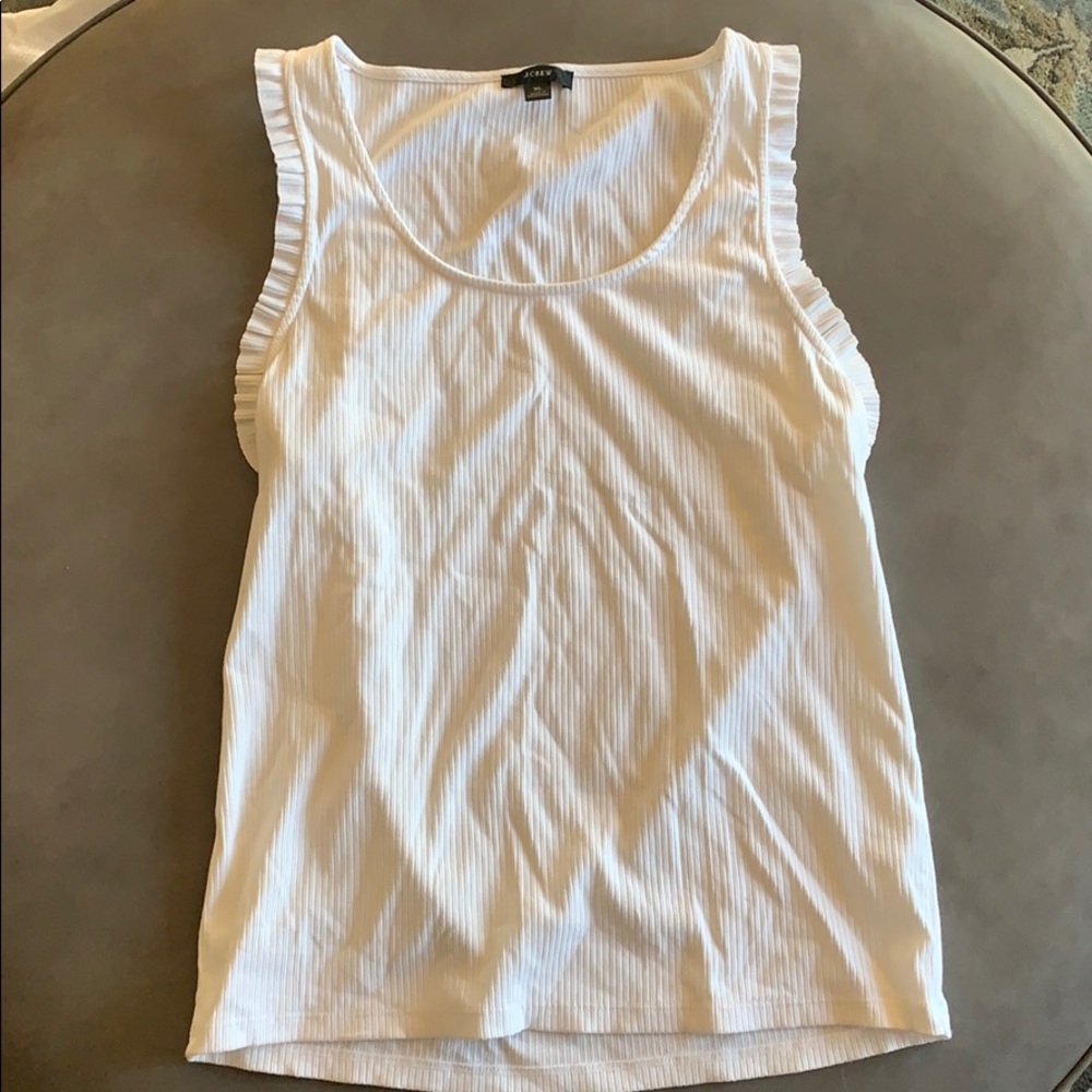 frilled shoulder tank top